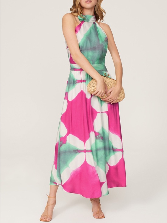 Busayo Dresses & Skirts - Busayo Collective Tie Dye Halter Dress Vacation Sz 6